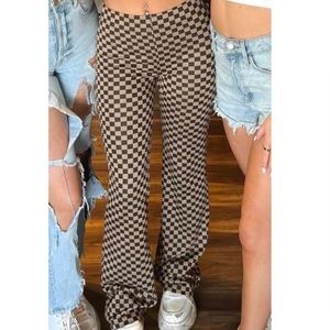 Urban Outfitters Checkered Flare Pants